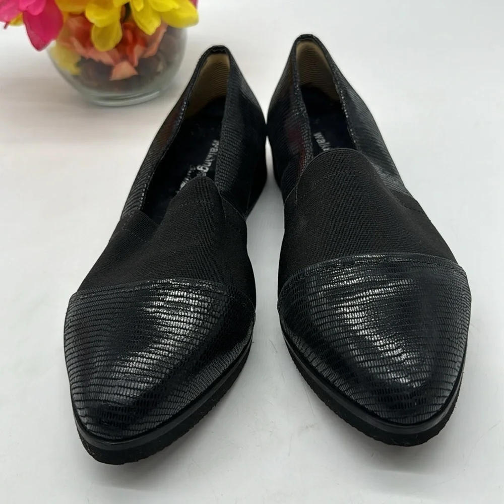 Walking Cradles Black Slip On Loafers Size 8 BLO6501F - Picture 2 of 6